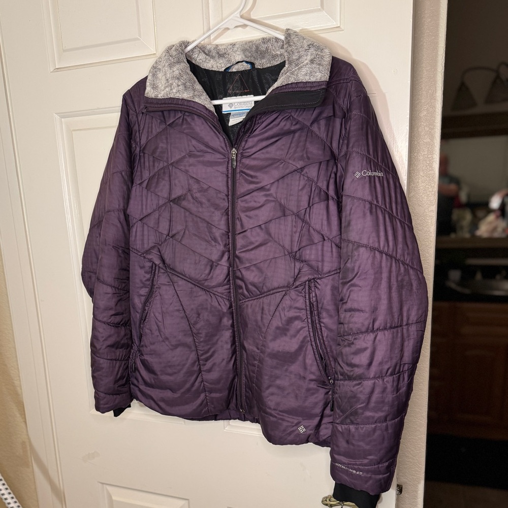Columbia Omni-Heat Jacket Women large  Insulated Winter Hiking Coat